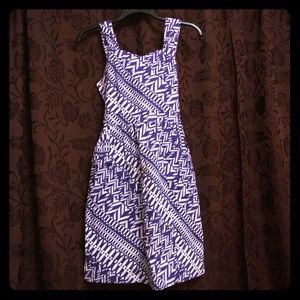 Girl’s patterned dress.